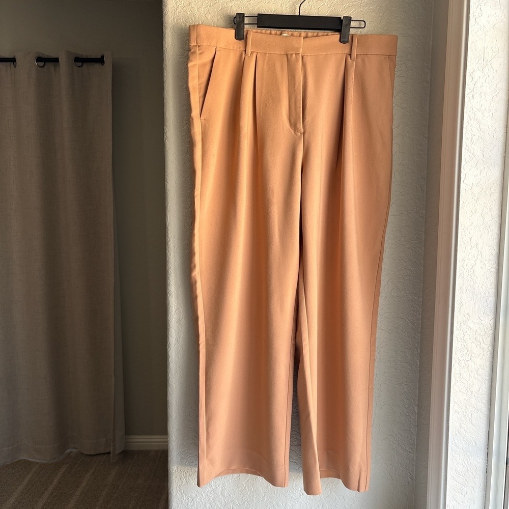 Abercrombie Women 16s Pants Tailored Wide Leg Slacks Pleated High Rise NEW